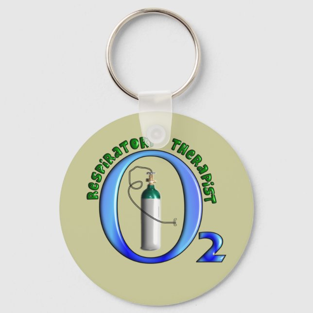 Respiratory Therapist O2 Tank Design Keychain (Front)