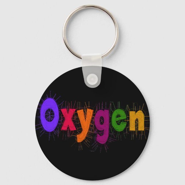 Respiratory Therapist "Oxygen" T-Shirts & Gifts Keychain (Front)