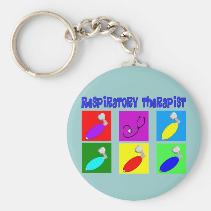 Respiratory Therapist Pop Art Design Gifts Keychain