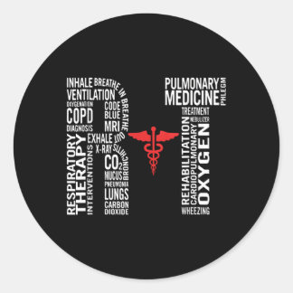 Respiratory Therapist Respiration Classic Round Sticker