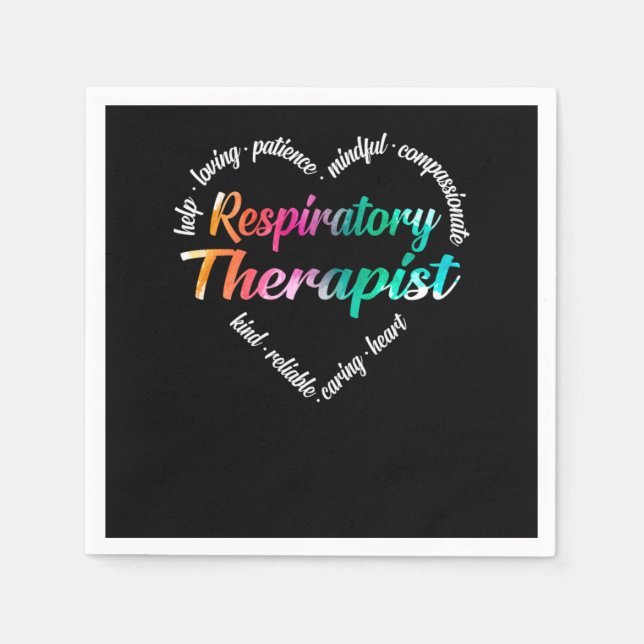 Respiratory Therapist Respiratory Therapist Heart  Napkins (Front)