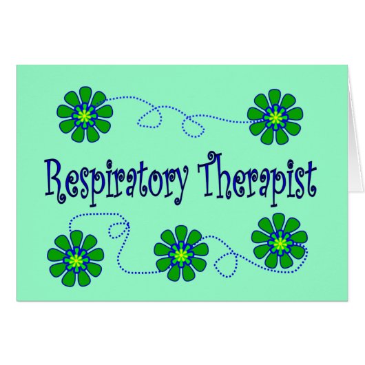 Respiratory Therapist Retro Flowers Design (Front Horizontal)