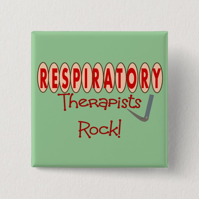 Respiratory Therapist ROCK Pinback Button (Front)