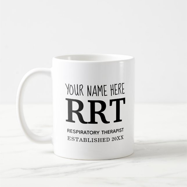 Respiratory Therapist RRT Customizable Mug (Left)