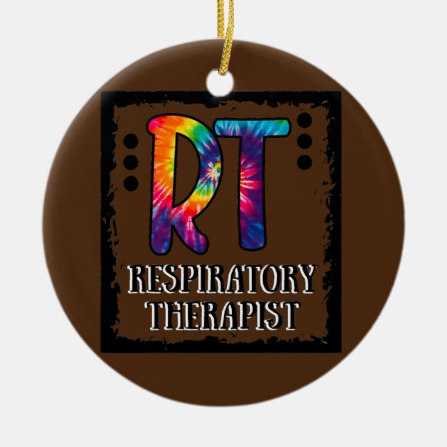 Respiratory Therapist RT  Ceramic Ornament (Front)