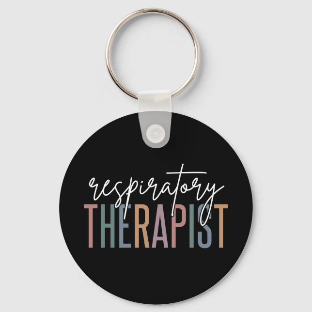 Respiratory Therapist RT Gifts Keychain (Front)