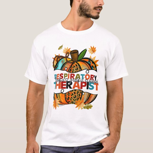 Respiratory Therapist RT Halloween Costume Skeleto T-Shirt (Front)