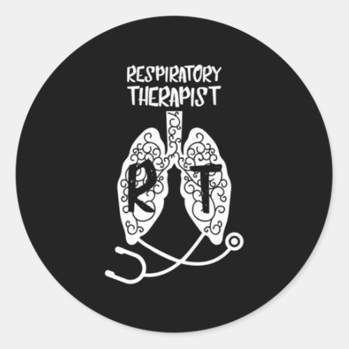 Respiratory Therapist Rt Respiratory Physician Pro Classic Round Sticker