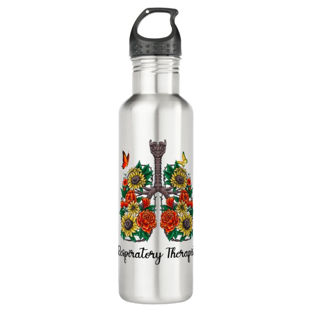 RESPIRATORY THERAPIST STAINLESS STEEL WATER BOTTLE (Front)