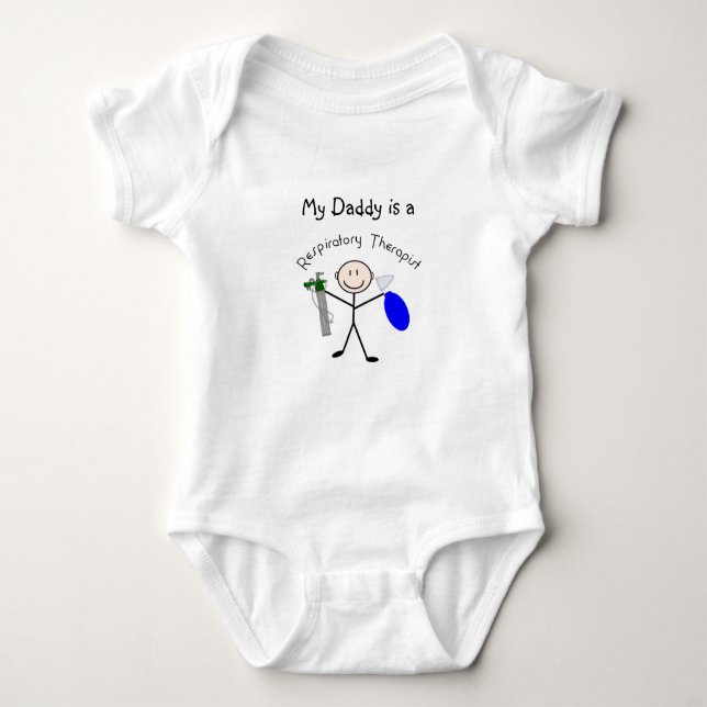 Respiratory Therapist Stick Person Baby Bodysuit (Front)