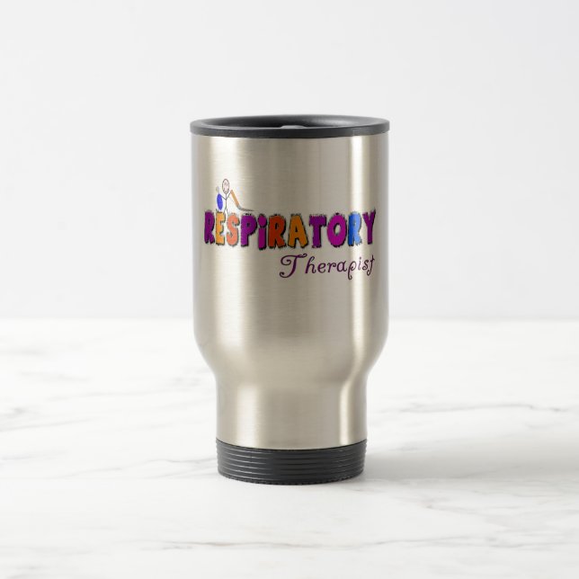 Respiratory Therapist Stickman Gifts Travel Mug (Center)