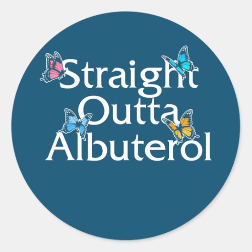 Respiratory Therapist Straight Albuterol Classic Round Sticker