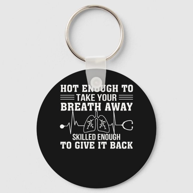 Respiratory Therapist Take Breath Skill Back Keychain (Front)