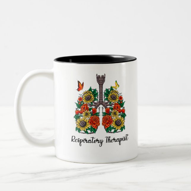 RESPIRATORY THERAPIST Two-Tone COFFEE MUG (Left)