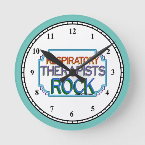 Respiratory Therapists Rock Round Clock