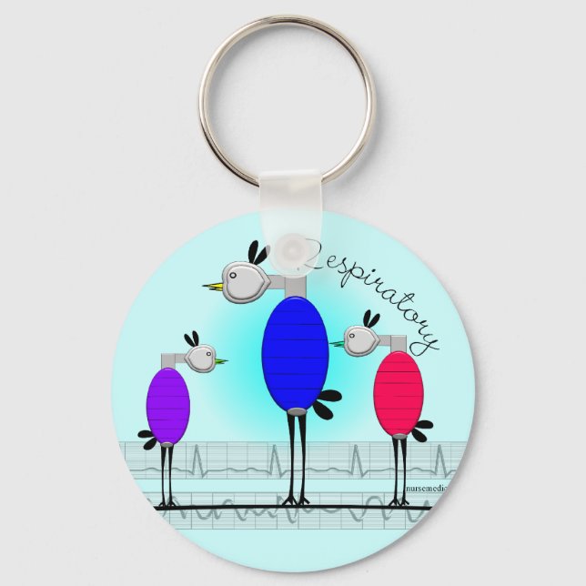 Respiratory Therapy "Ambu Birds" Gifts Keychain (Front)