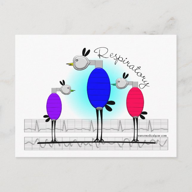 Respiratory Therapy "Ambu Birds" Gifts Postcard (Front)