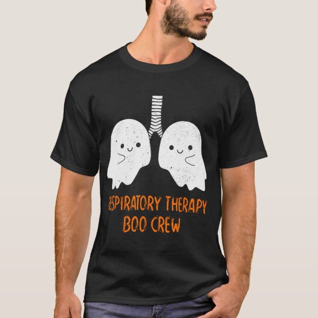 Respiratory Therapy Boo Crew Lungs Halloween T-Shirt (Front)