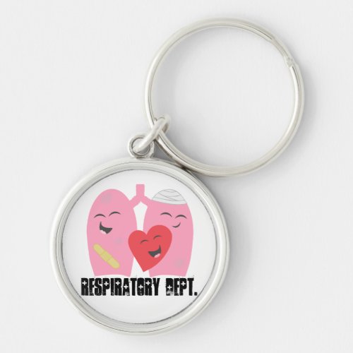 Respiratory Therapy Dept Lungs Keychain RT