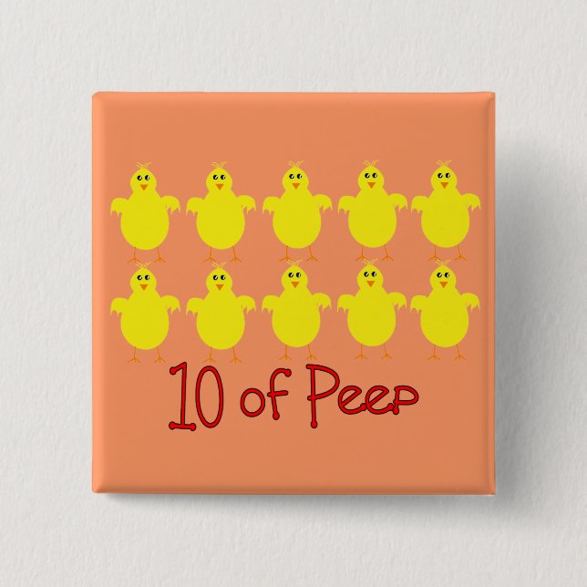 Respiratory Therapy Gifts "10 of PEEP"  Funny Button (Front)