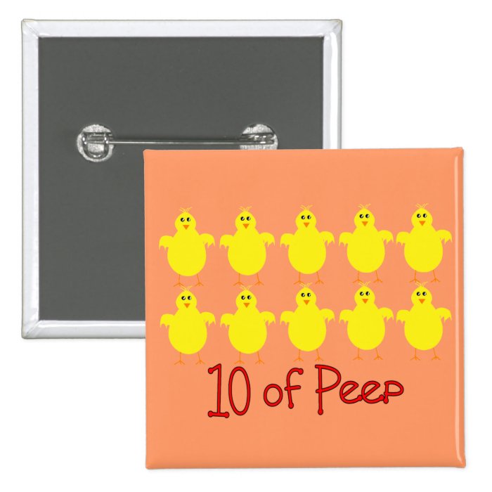 Respiratory Therapy Gifts "10 of PEEP"  Funny Pinback Buttons
