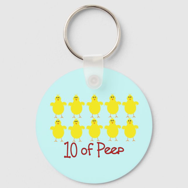 Respiratory Therapy Gifts "10 of PEEP"  Funny Keychain (Front)