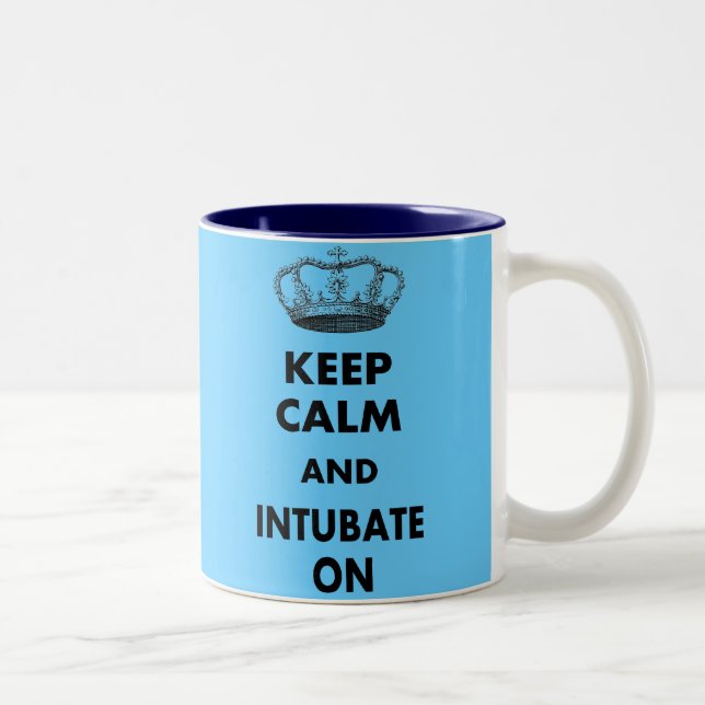 Respiratory Therapy Gifts "Keep Calm and..." Two-Tone Coffee Mug (Right)