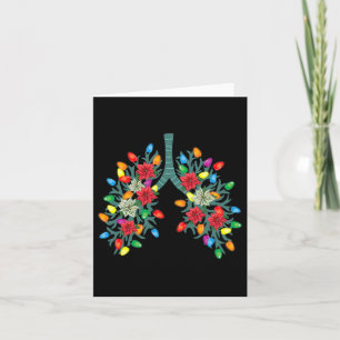 Respiratory Therapy Lung Christmas Light Therapist Card