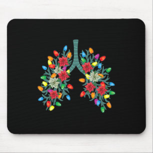 Respiratory Therapy Lung Christmas Light Therapist Mouse Pad
