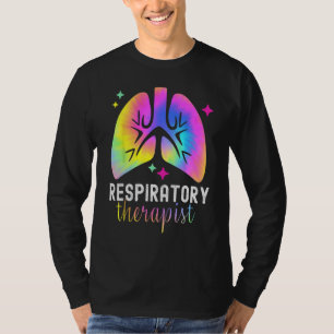Respiratory Therapy RT Therapist Tie Dye Lungs Cut T-Shirt
