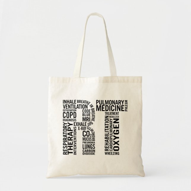 Respiratory Therapy RT Tote Bag (Front)