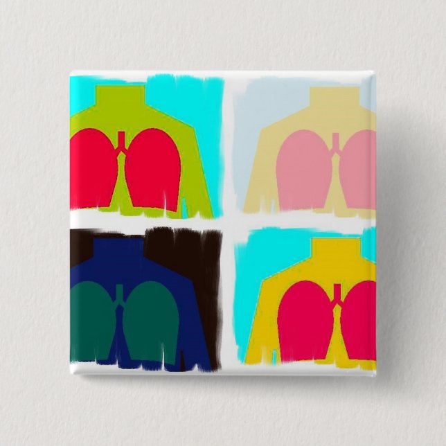 Respiratory Therapy X-Ray Lungs Button RT (Front)