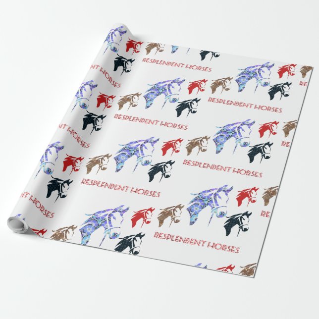 resplendent horses wrapping paper (Unrolled)