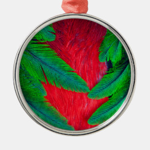 Resplendent Quetzal feather design Metal Ornament
