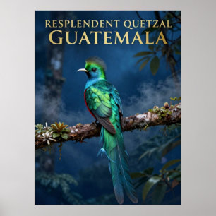 🐦 Resplendent Quetzal Guatemala Cloud Forest Poster