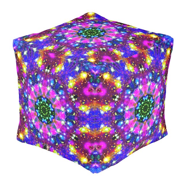 Resplendent Stellar Kaleid Pouf (Angled Front)