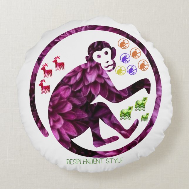 resplendent style round pillow (Back)