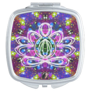 Resplendent Zen Lotus Compact Mirror