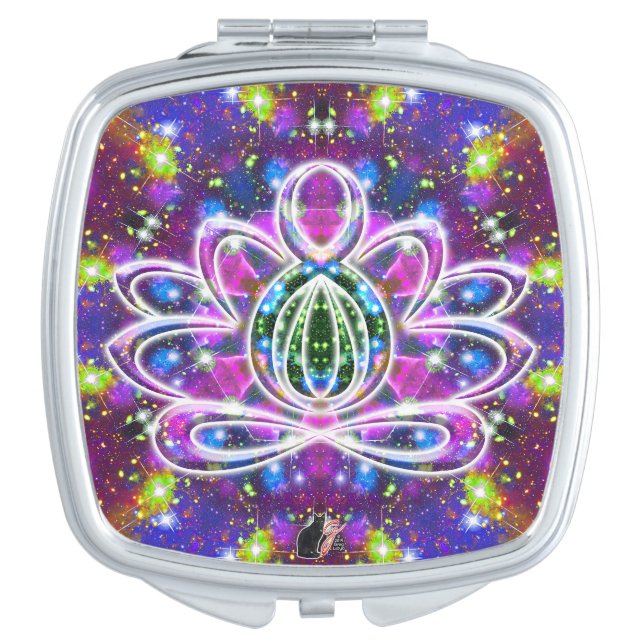Resplendent Zen Lotus  Compact Mirror (Front)