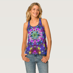 Resplendent Zen Lotus Racer Back Tank Top