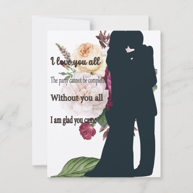 Response Card I am glad you came (Front)