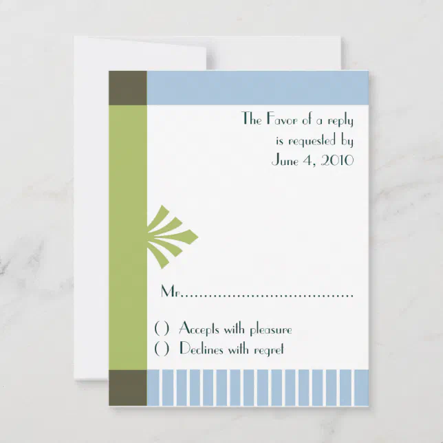 Response Card RSVP Baptism Invitation Zazzle
