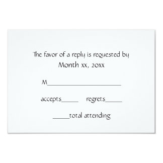 Response Cards Winter White for Weddings