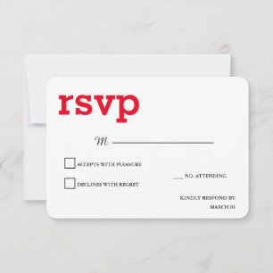 Response Reply Modern Plain Minimalist Red White