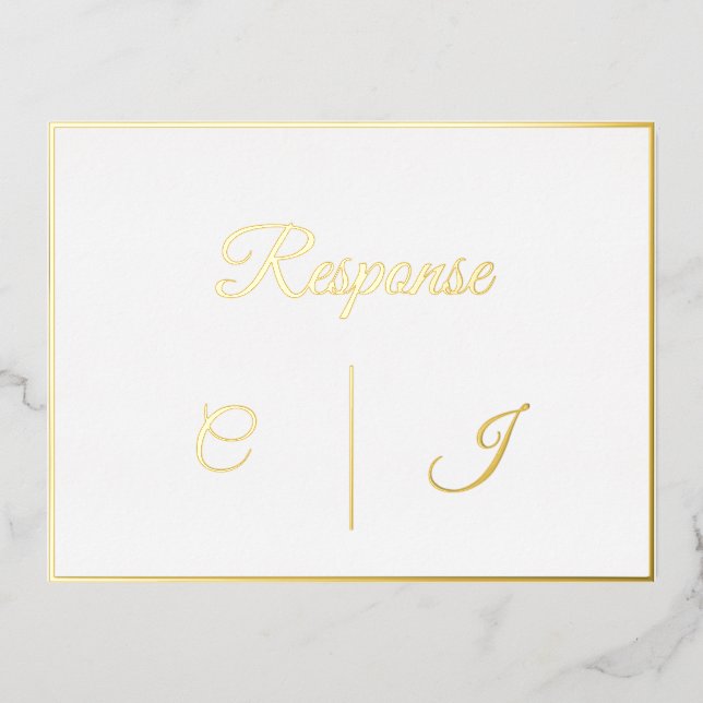 Response RSVP Wedding Card (Front)