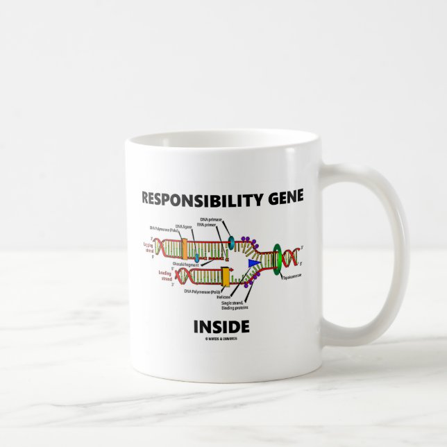 Responsibility Gene Inside DNA Genetics Humor Coffee Mug (Right)