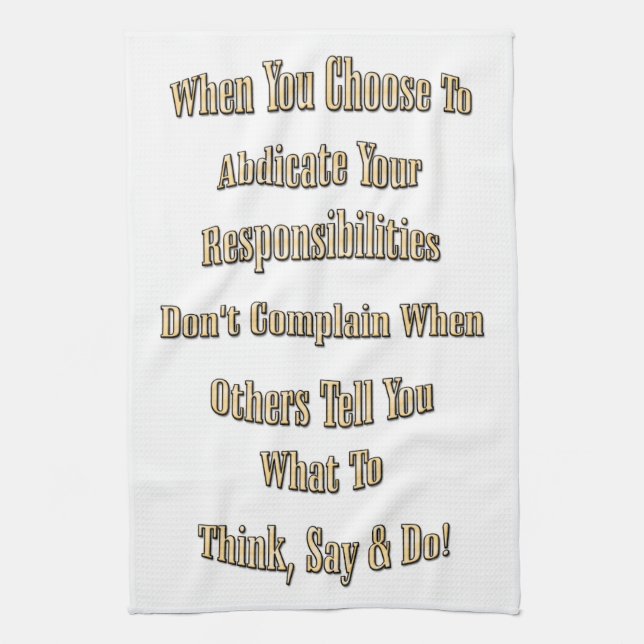 Responsibility Towel (Vertical)
