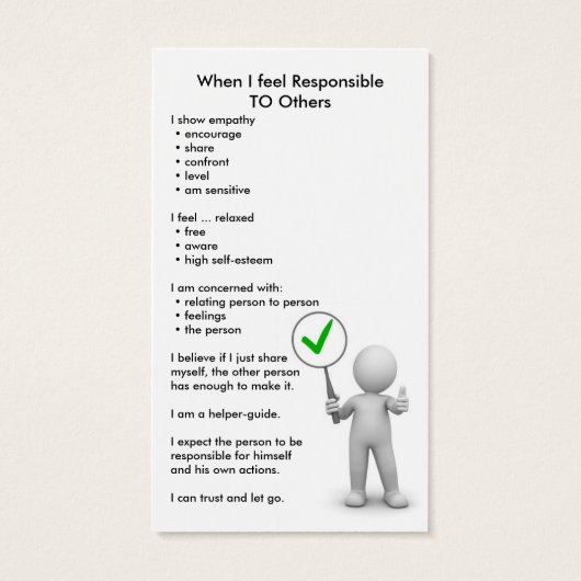 Responsible Cards (Back)