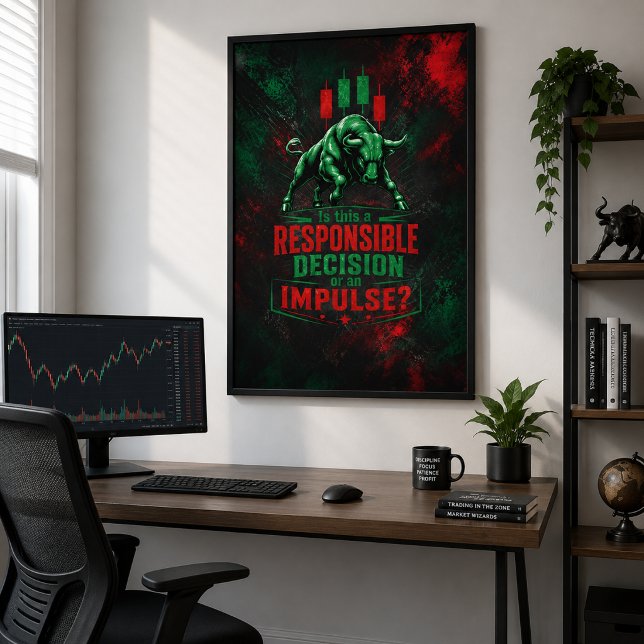 Responsible Decision or Impulse Trader Mindset  Canvas Print (Creator Uploaded)