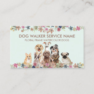 Responsible Dog Breeder Watercolor Puppy Business Card